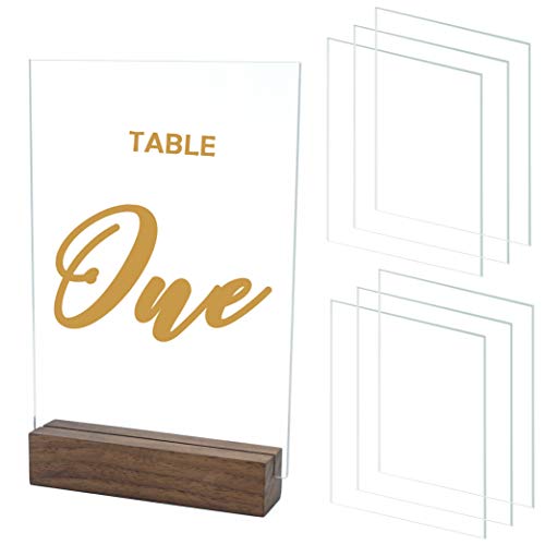 JINMURY 10 Pieces 5x7 Inch Clear Acrylic Sheets Blank Acrylic Signs, Perfect