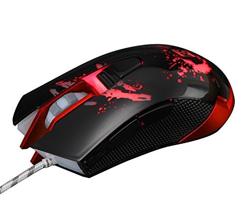 Luxuries Multi-Color 6D Ergonomic Professional Laser Gaming Mouse - DPI Adjustable Sensor - Comfortable Grip, 7 Soothing LED Colors, 6 Buttons