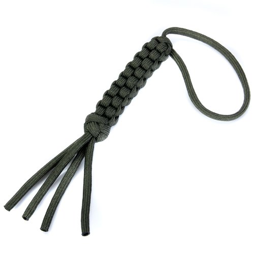 LOOM TREE® Army Green Paracord Weave Square Tactical Lanyard With Tails | Knives, Swords & Blades | Blade Parts, Supplies & Accs | Other Collectible Blade Accs