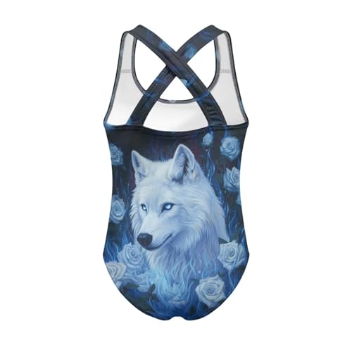 Image of Yzaoxia Girls' Swimwear One Piece Swimsuit for Kids Scoop Neck Bathing Suit Round Neck Swim Wear 5-14Y