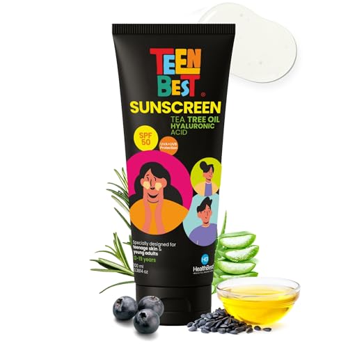 Healthbest Sunscreen SPF 50 PA++++ for Teens & Youth, Daily Use L...