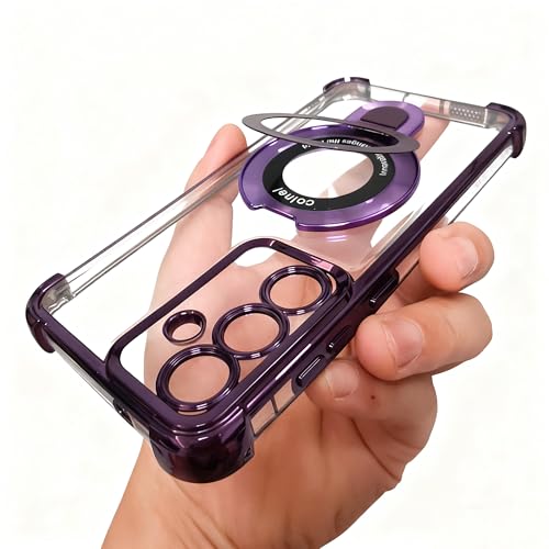 Buliangren Case Compatible with Samsung Galaxy s25 Plus case softcase Protective with Stand Clear for s 25 Plus Phone case,Purple
