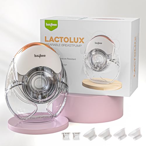 Image of LactoLux Wearable Electric Breast Pump For Mothers | Automatic Hands Free Breast Milk Pump Machine with 3 Modes & 12 Level Suctions | Portable Breast Pump Electrical with Smart LED Display with USB Charging & Massage Mode | Leak-Proof Design & Breast Shield of 24mm, 21mm, 18mm Flange Sizes | Quiet & Compact, Cordless 450MmHg /50HZ, 150ml BPA-Free Milk Cup