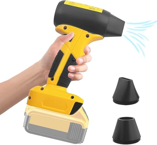 JJFX Compressed Turbo Blower for Dewalt 20V Battery, Jet Fan 4-Speed Max 130000RPM Wireless High Speed Handheld Fan for Air Duster Cleaner, Keyboard Cleaning, Drying, Leaf Blower, BBQ
