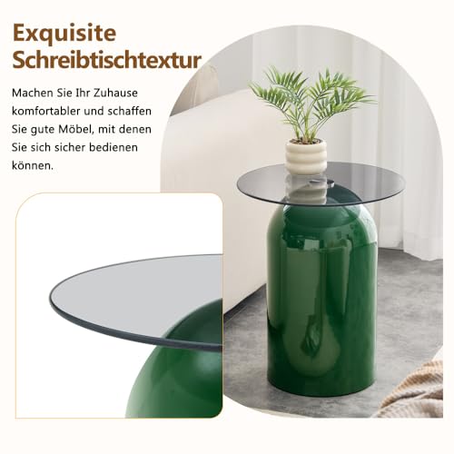 Table basse ronde en verre pour optimiser et ranger un salon - 6
