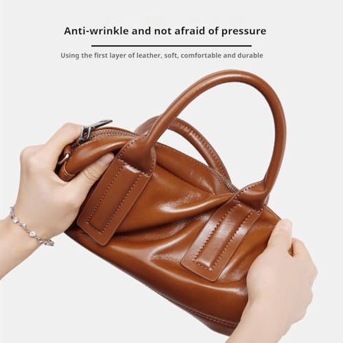 Crossbody Purse for Women，Small Soft Real Leather Handbags Purses Sling Shoulder Bag Adjustable Shoulder Strap4