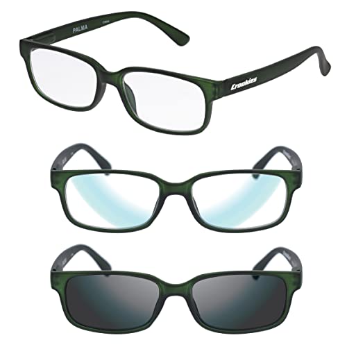 Image of Croakies Palma Photochromic Progressive Eyewear | UV400 Sunglass for Outdoor | Bluelight Eyeglass for HEV Devices | Bundle
