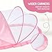 Folding Crib Net Mosquito Net for Baby – Kids Mosquito Netting Mesh Crib Canopy, Crib Blackout Cover with Shade Cover for Toddler Sleeping Outdoors, Travel Portable Baby Bed Tent, Pink, 36x22inch