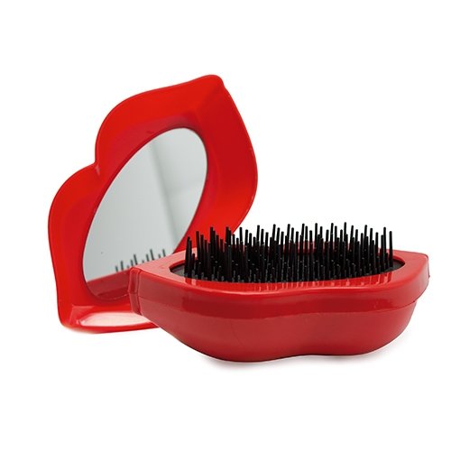 DISOK - Cepillo espejo "KISS". Originales espejos y cepillos para bodas, bautizos, comuniones, eventos, fiestas (50)