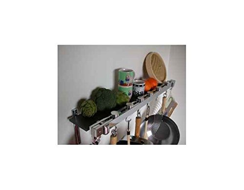 Taylor & Ng Track Wall Pot Rack, 36", Chrome #TOP1