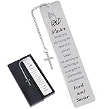 Shejdgart Metal Bookmarks Pastor Gifts - Best Pastor Appreciation Gifts for Men Women Gift for Pastor Appreciation Day Pastor Wife Gifts Religious Christian Birthday Thanksgiving Christmas Gifts