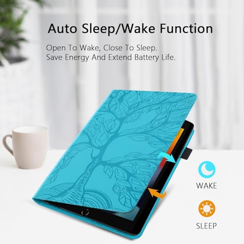 Étui tablette Lenovo Tab P12 Pro turquoise en cuir synthétique