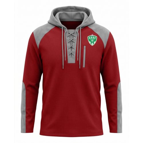 Sweat à capuche zippé homme Saint Etienne noir avec une coupe oversize tendance et moderne