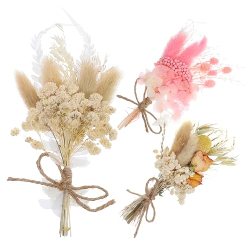 Mini ramos de flores secas decorativas 6 piezas miniatura 1