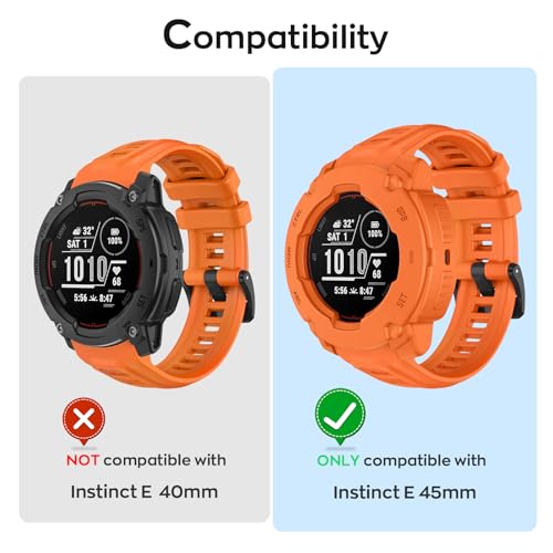 ISABAKE Etui ochronne do Garmin Instinct E 45 mm TPU Miękka obudowa zderzaka