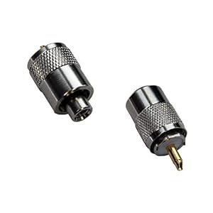 Spartechnik 2 x PL-stekker: 2 stuks PL 259/6 stekker voor RG-58U, RG-58 coaxkabel met gouden pin voor FM/VHF-antennes voor zeecommunicatie of interne radio