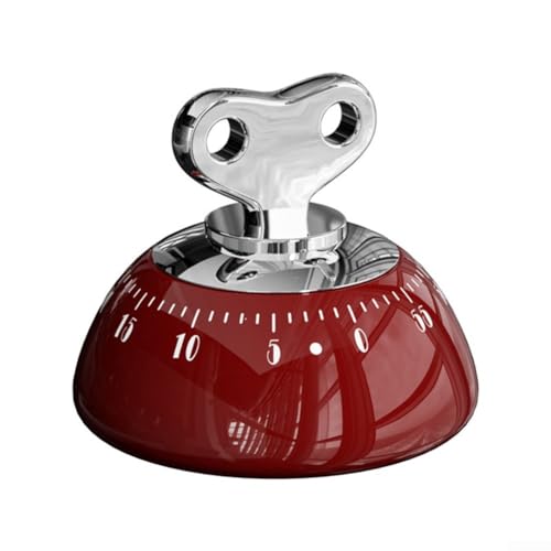 Temporizador mecánico de cocina de 60 minutos con parte trasera magnética para una fácil fijación al refrigerador u horno, diseño de cuenta regresiva visual para cocinar, estudiar, entrenar y