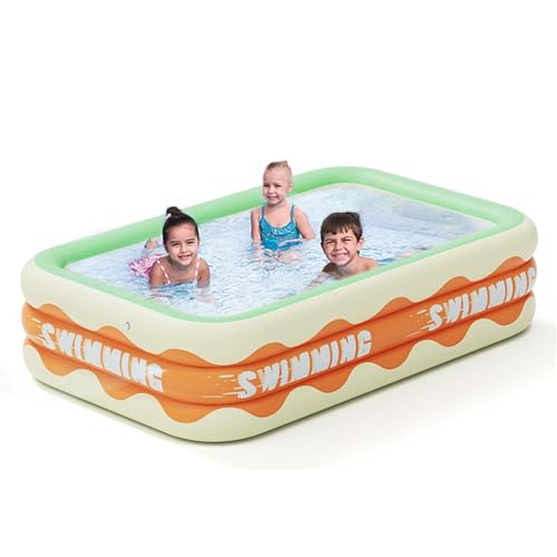 Flkiglm Piscina inflable piscina inflable grande para niños y adultos piscina familiar engrosada piscina familiar para jardín y exterior, piscina