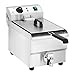 Produktbild Royal Catering Fritteuse Edelstahl Elektro Fritteuse RCEF 10EH-1 (10 Liter, Leistung 3.000 Watt, Thermostat, Ablasshahn, Edelstahl)