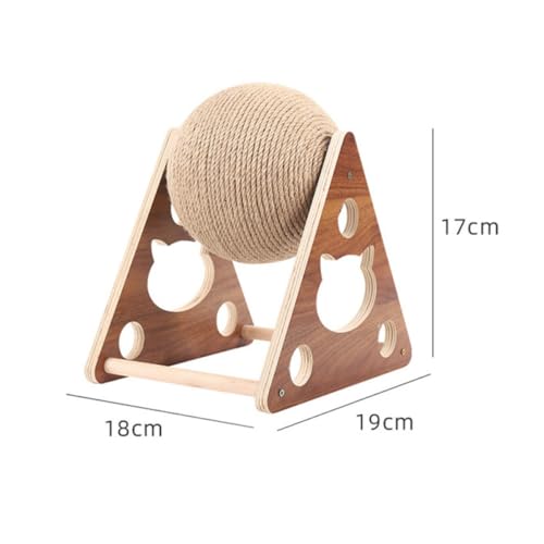 Pelota de madera para gatos que protege sofás y muebles 3