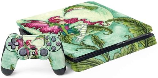 Skinit Decal Gaming Skin Compatible with PS4 Slim Bundle - Officially Licensed Whats in Here Coffee Dragon by Amy Brown Design