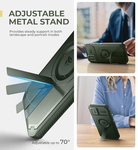 Coque de protection iPhone 16 Plus blindée magnétique avec béquille - 5