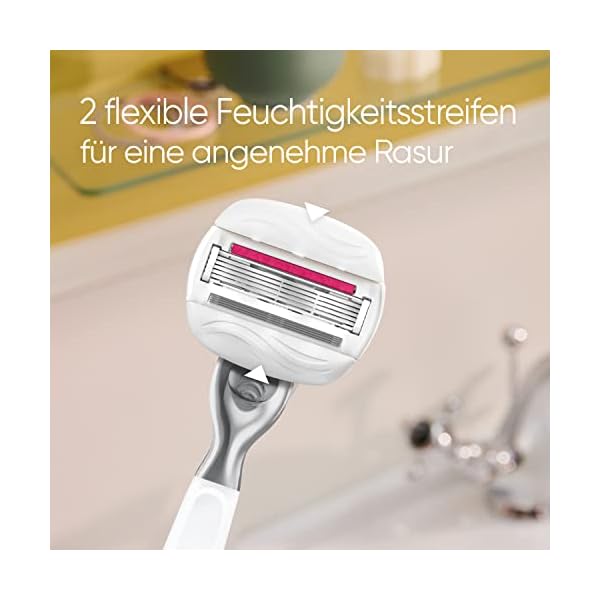 Gillette Venus Comfortglide Festival Rasierklingen Damen, 4 Ersatzklingen für Damenrasierer mit 5-fach Klinge, die für eine gründliche Rasur und vollkommen glatte Haut sorgen – Bild 3