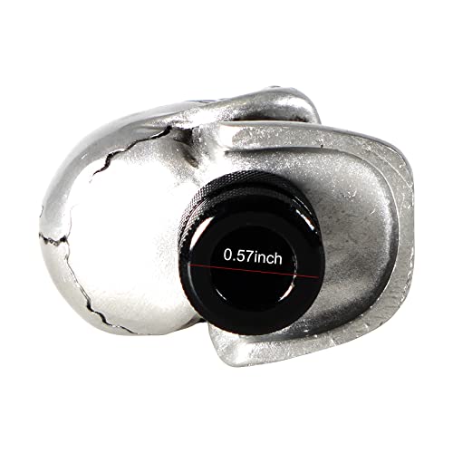 Yiuiy Universal Skull Head Gear Shift Knobs,Devil Skeleton Shape With Big Tooth Shifter Knob Compatible With Manual Automatic Car Sliver #TOP4