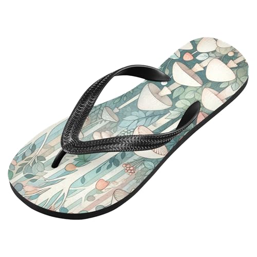 Burbuja Mushroom Forest Flip Flops for Women Men, Soft Thong Sandals Rubber Slippers for Pool Beach Essentials2