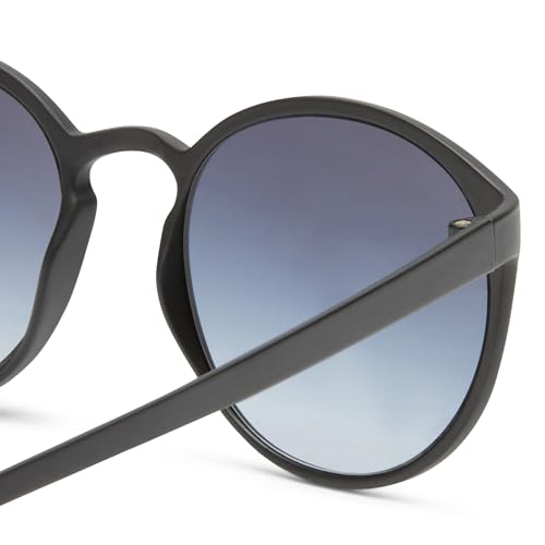Le Specs Women's Classic, Modern Round Sunglasses, Smoke Grad/Matte Black, Einheitsgröße3