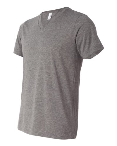 Bella Mens Unisex Triblend Short-Sleeve V-Neck T-Shirt(3415C)-Grey Triblend-Xl #TOP2