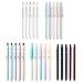 5Pcs Retractable Gel Pen Quick Drying 0.5MM Office Writing Tool for Adult Student Writing Journaling Party Supplies