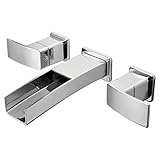 Pfister LG49DF1C Kenzo 2-Handle Waterfall Wall Mount Bathroom Faucet in Polished Chrome, Water-Efficient Model