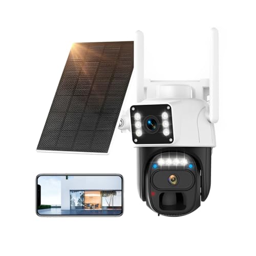 KURUMINA 防犯カメラ ソーラー 屋外 カメラ 3MP解像度 光学5倍ズーム...
