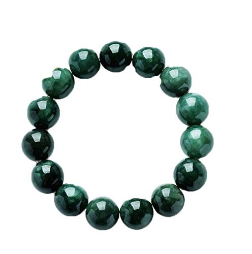 Bracelet jade jadéite Myanmar vieille fosse, le cadeau idéal en perles vertes