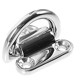 AKOOSY Edelstahl D ring Zurröse 6mm Anhänger Zurrbefestigung mit Montageplatte für Boots und Autoladung