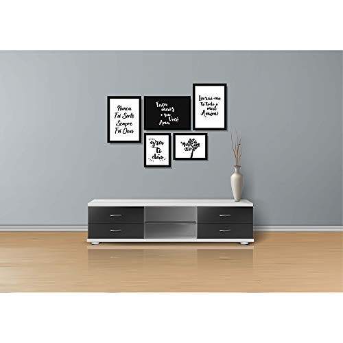 Conjunto 5 Quadros Decorativos Decoração Sala