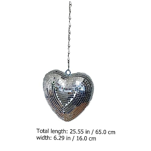 Bola espejada Alipis en forma de corazón para decoración de discoteca, fiestas y bares miniatura 7
