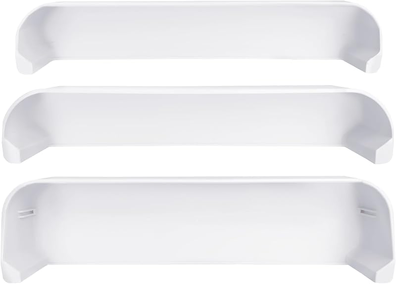 29325760166 RV Fridge Door Shelf Replacement Kit, Fit for Dometic DM2652 DM2852 RM Series Fridges 3 Pack White Freezer Upper Bottom Door Bin Snap-In Food Grade Replacement