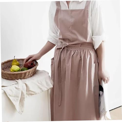 Tabliers de jardin pour femmes NIDONE en coton doux à dos croisé
