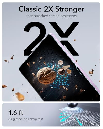 Image of ESR 2 Pack Screen Protector for iPad Air 13 Inch M4 /M3 /M2 2026 /2025 /2024 (8th /7th /6th Gen), 9H Tempered Glass Film with UltraFit Tray, Apple Pencil Support, Scratch Resistant, HD Clarity, Bubble Free