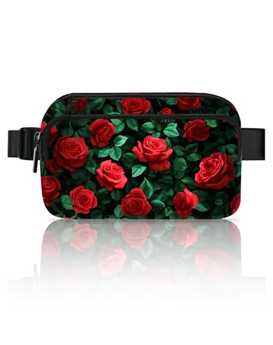 Image of Rose Fanny Pack for Women Belt Bag Fashion Everywhere Waist Pouch Lightweight Crossbody Bags with Adjustable Strap