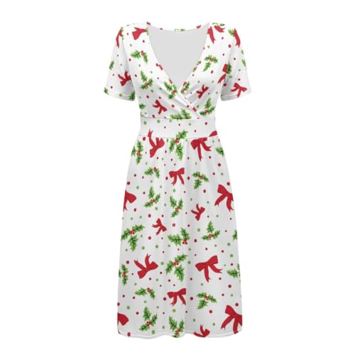 Image of Women's Summer Dresses Short Sleeve Formal Dresses with Pockets | Lightweight polyester fabric delivers cool airflow during hot summer outdoor activities