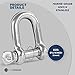 Five Oceans 1/4 Captive Pin Shackles, Stainless Steel Anchor Shackle for Boat, Sailboat FO416