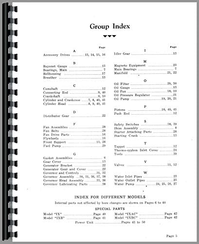 Hercules Engines IXB-5 Engine Parts Manual