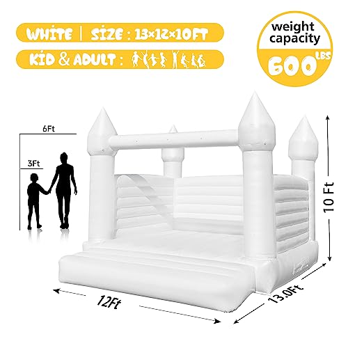 OZIS White Bounce House Castle for Kids, 13x12x10FT PVC Inflatable White Bounce House with Blower, Commercial Bounce House for Yard, Wedding, Birthday, Baby Shower Business Photography - Image 4