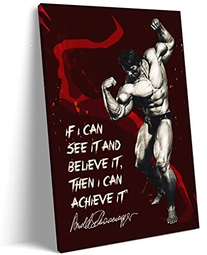 Arnold Schwarzenegger Poster Fitness Poster Schwarzenegger Bodybuilding Canvas Poster Wall Art Painting Suitable for Gym Poster EMXEE (24x36 No Framed,D)