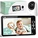 GHB Babyphone mit Kamera 7 Zoll IPS Display 1080P 168 Stunden Akkulaufzeit 4000-mAh-Batterie Max. 4 Kameras unterstützt 4X Zoom Gegensprechen