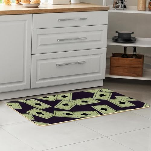 Alfombrillas de cocina lavables absorbentes y antideslizantes de póker 7