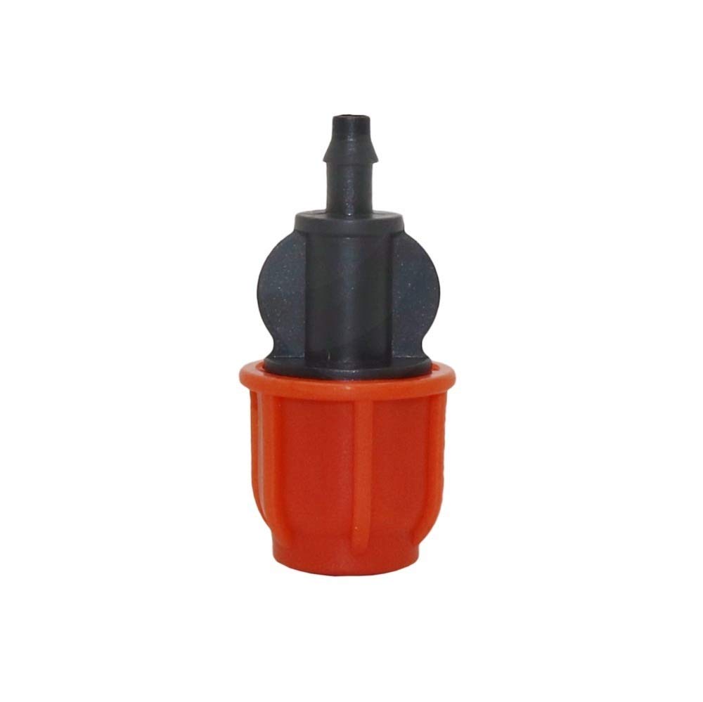 Złącze do węża ogrodowego 4/7 mm do 8/11 mm, proste złącze z nakrętką blokującą, ogrodowe mikroprzewody nawadniające, reduktor, proste złącze 100 szt. (kolor: Pomarańczowy, średnica: 3/8")